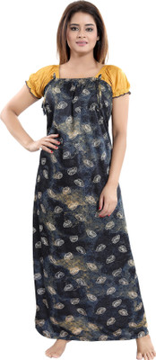 SHOPPING STATION Women Nighty(Multicolor)