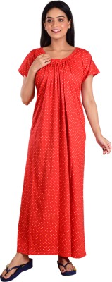 Piyali's Creation Women's Women Nighty(Red)