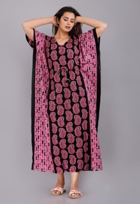 mkf next Printed Pure Cotton Women Kaftan