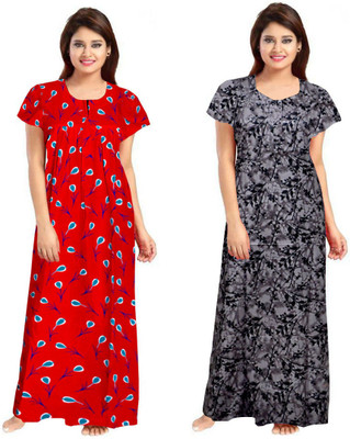 Vatatmaj Creations Women Nighty(Red)