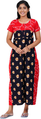 Thirumalai Collection Women Nighty(Red)