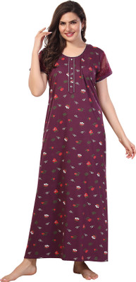 Nightify Women Nighty(Maroon)
