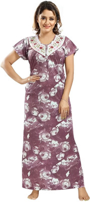 Endrilla Women Nighty(Brown)
