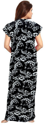 VRSU Women Nightdress(Black)
