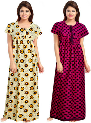 Saaviyo International Women Nightdress(Multicolor)