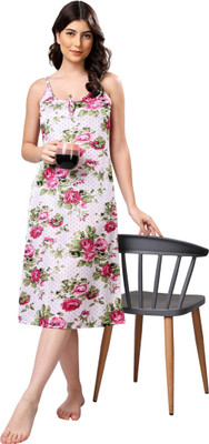Shivfunk Women Nightdress(Dark Blue)