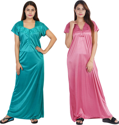 NACNO Women Nighty(Green)