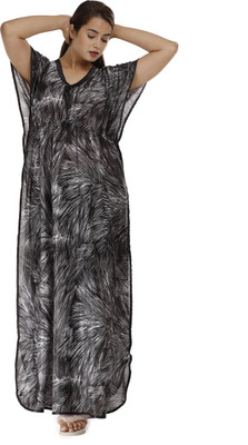For N Beauty Women Nighty(Black)