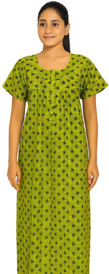 Jonas Softwear Women Nightdress(Green)
