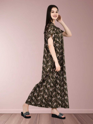 LDHSATI Women Nighty Set(Brown)