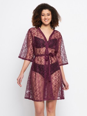 Clovia Women Nighty(Purple)