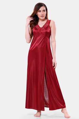 DreamBe Women Nighty(Maroon)