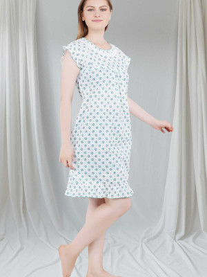 LDHSATI Women Nighty(White)