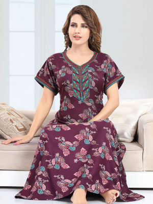MARK & POLIS Women Nighty(Purple)