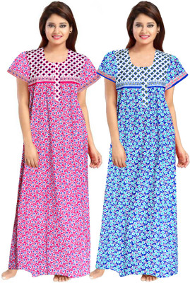 Akash Women Nighty(Multicolor)