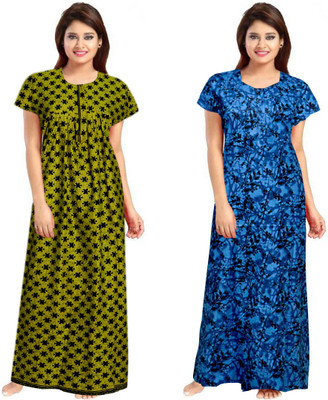 Vatatmaj Creations Women Nighty(Multicolor)