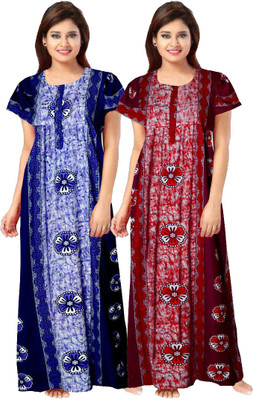 DreamBe Women Nighty(Multicolor)