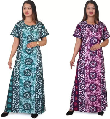 Shunit creation Women Nighty Set(Multicolor)