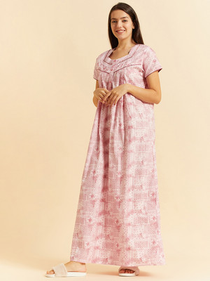 SWEET DREAMS Women Nighty(Pink)