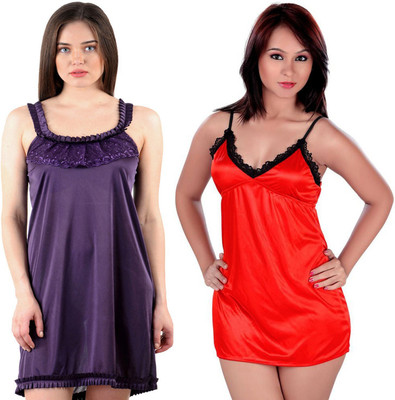 Boosah Women Nighty(Multicolor)