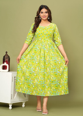 gottam Women Maternity/Nursing Nighty(Green)