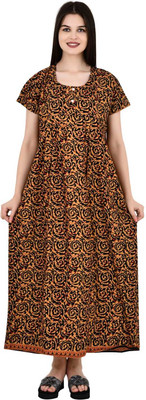 LDHSATI Women Nighty(Brown)