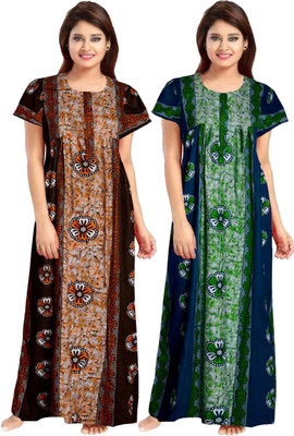 DreamBe Women Nighty(Multicolor)