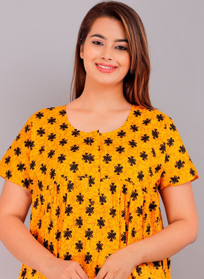 VRSU Women Nighty(Multicolor)