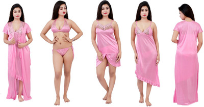 mysie Women Nighty(Pink)