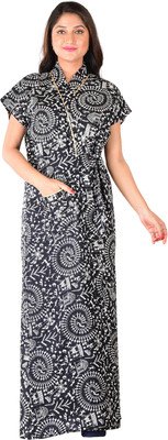 DUI KONNA Women Robe(Black)