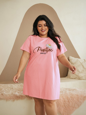 Fflirtygo Women Nightshirts(Pink)