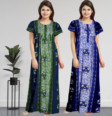 AakarShana Women Nighty Set(Multicolor)