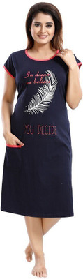 lovenote Women Nightshirts(Blue)