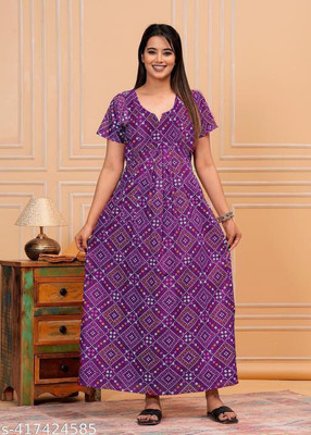 DreamBe Women Nighty(Purple)