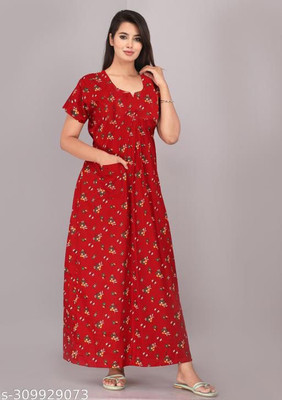 DreamBe Women Nighty(Red)