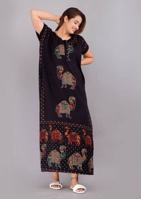 Toomley Women Nighty(Multicolor)