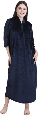 ovida Women Nightdress(Dark Blue)