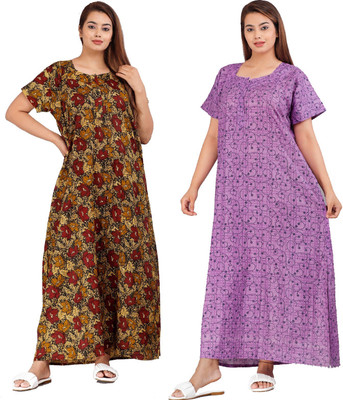 Laxmi bhagya collection Flared/A-line Gown(Brown)