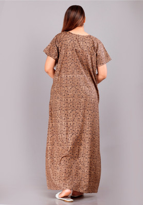 AakarShana Women Nightdress(Grey)