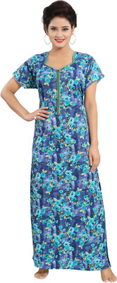 SHOPPING STATION Women Nighty(Multicolor)