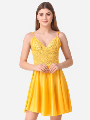 DreamBe Women Nighty(Yellow)