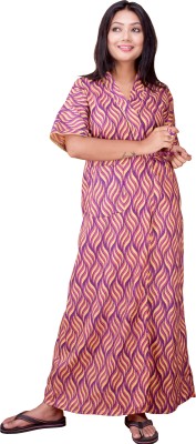 CLYMAA Women Nighty(Purple)