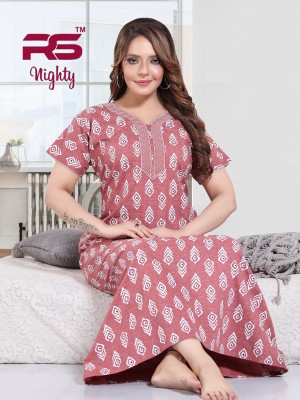 SHLOKE Women Nighty(Pink)