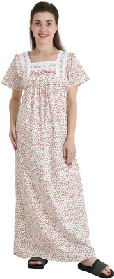 LDHSATI Women Nighty(Beige)