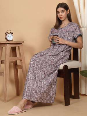 SWEET DREAMS Women Nighty(Multicolor)