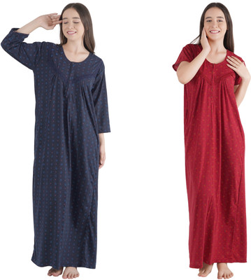 AnkushFashion Women Nighty(Multicolor)