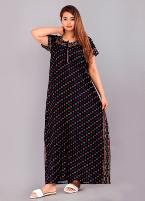 VRSU Women Nighty(Multicolor)
