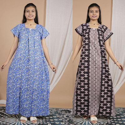 Savicreation Women Nighty(Purple)