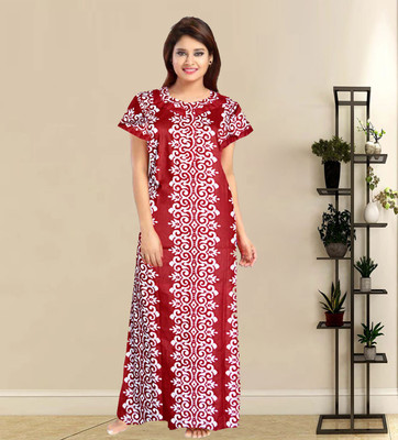 VILAKSHAN Flared/A-line Gown(Maroon)