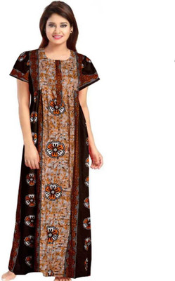 DreamBe Women Nighty(Brown)